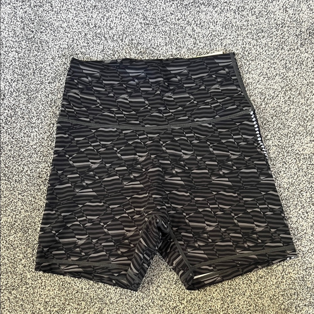 Aerie Black Patterned Biker Shorts